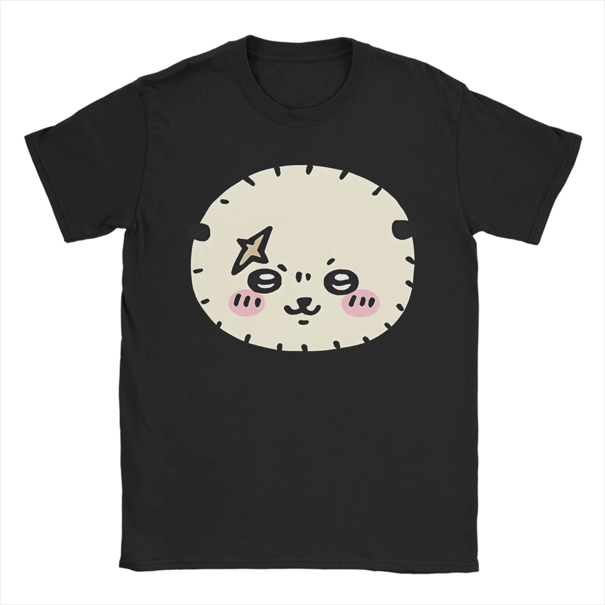 T-shirts drôles Chiikawas Rakko pour hommes, col rond, en coton, à manches courtes, hauts uniques