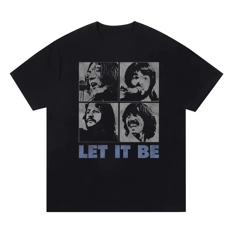 T-shirt à manches courtes The Beatles John Lennon Rock pour hommes et enfants, séchage rapide, polye
