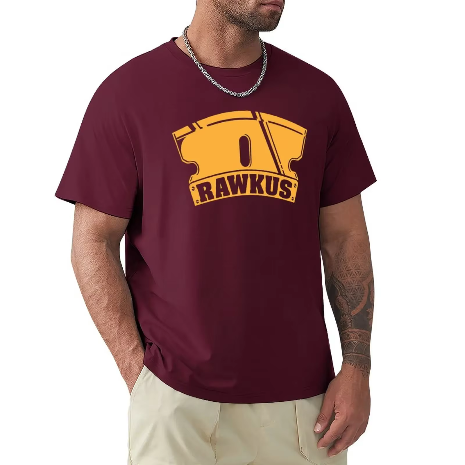 T-shirt Rawkus Records 67 pour homme, streetwear archive bleu personnalisé, slim fit