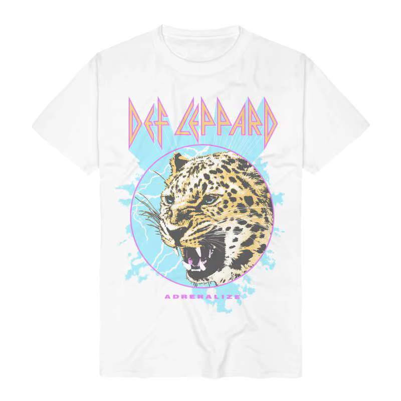 T-Shirt blanc de la groupe Def Leppard, en coton, avec image graphique, pour hommes et femmes, Stree