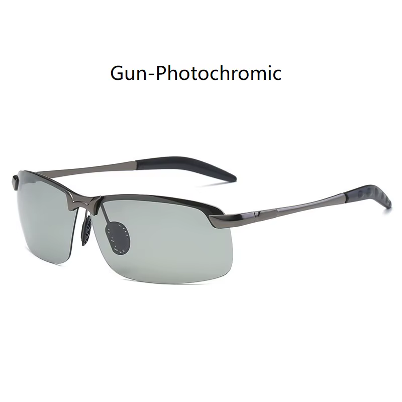 Lunettes de soleil polarisées photochromiques pour hommes, lunettes de conduite et de pêche, lunette