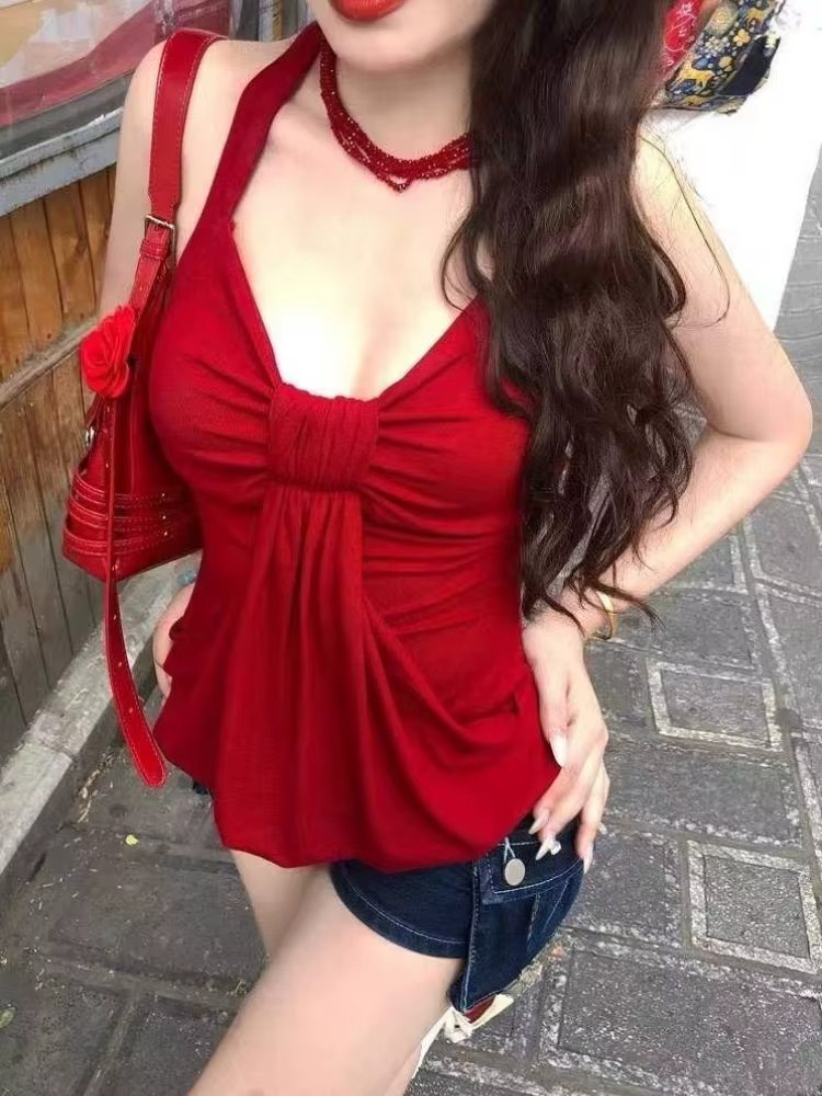 Harajuku – haut dos nu pour filles, Sexy, décontracté, sans manches, vêtements Y2K, Camisole élégant