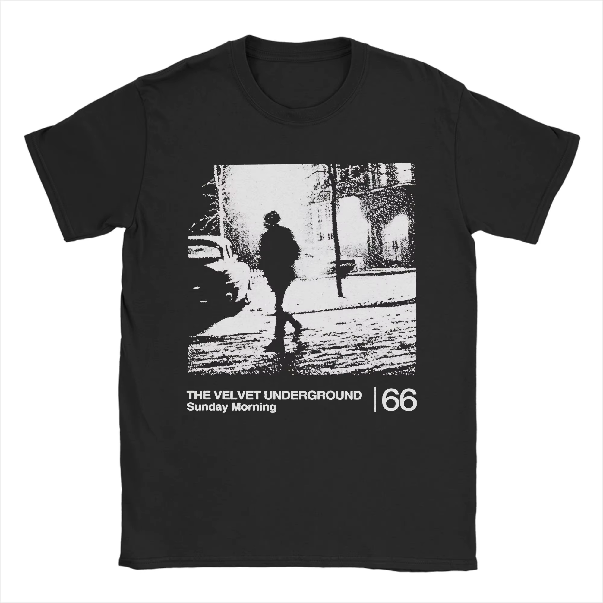 Dimanche matin le velours souterrain minimaliste T-Shirt 100% coton T-Shirt col rond à manches court