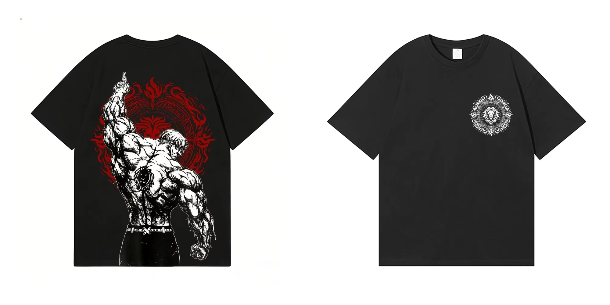 T-shirt Anime Lion's Sin of Pride Escanor, Streetwear de haute qualité, Vêtements pour hommes et fem