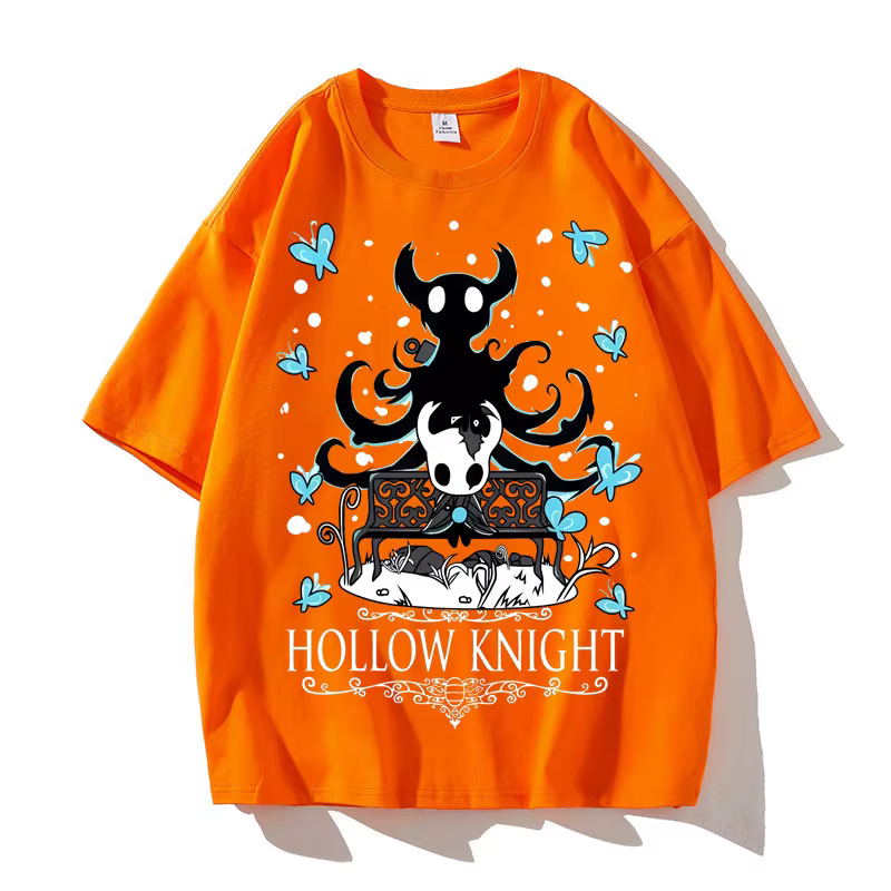 T-shirt Hollow Knight en coton pour hommes, de haute qualité, culture pop, punk, t-shirt numérique, 