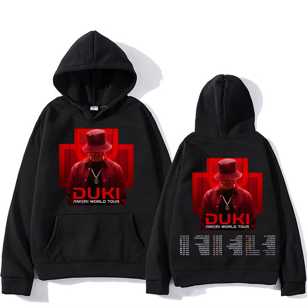 Duki Ameri World Tour sweats à capuche automne hiver nouveau deux côtés vêtements gothique tendances
