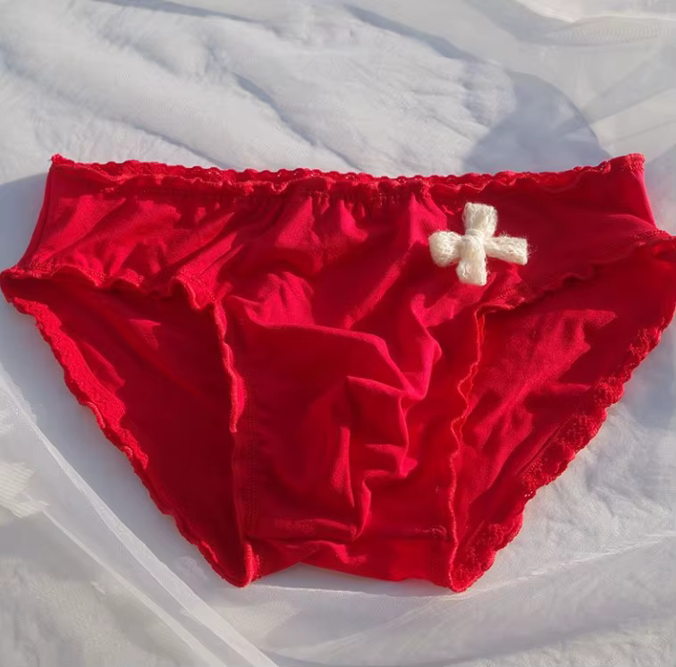 Sous-vêtements pour hommes en coton modal, culottes à volants et nœuds, taille basse, effet push-up,
