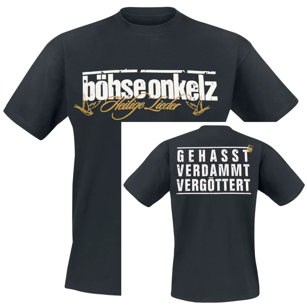 T-shirt en coton graphique Hot Böhse Onkelz unisexe, manches courtes, tendance, marque de luxe, déco