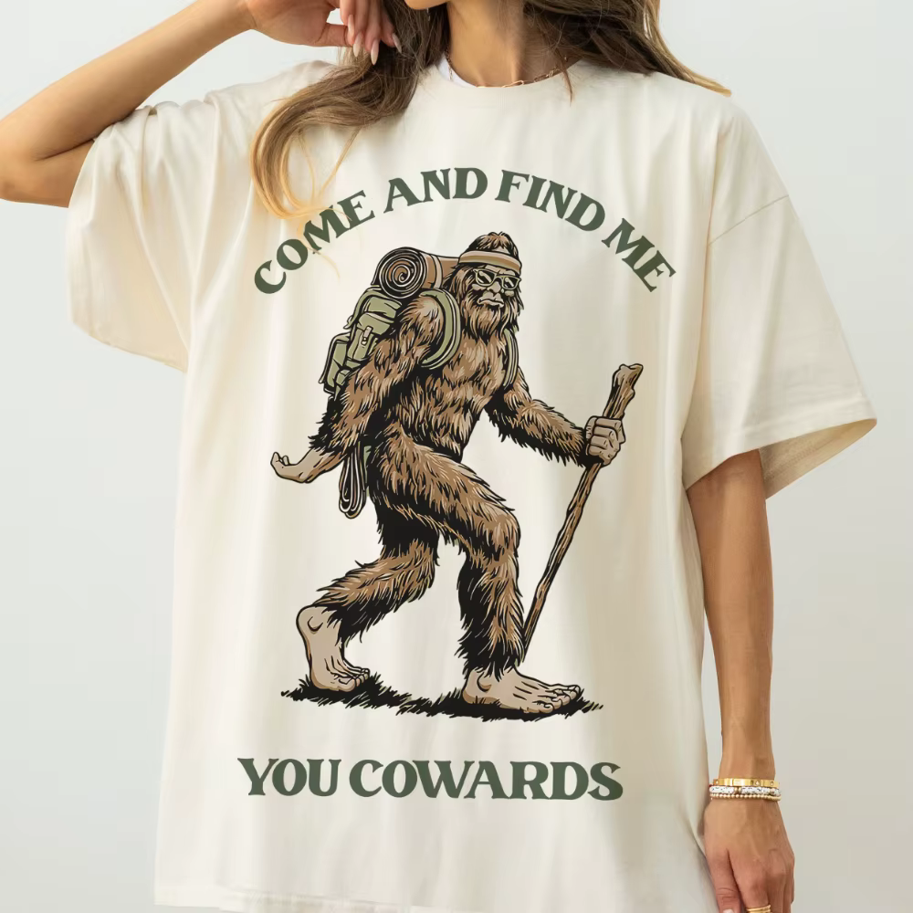 T-shirt amusant Bigfoot, T-shirt graphique surdimensionné unisexe Bigfoot Saskatchewan, vêtements am