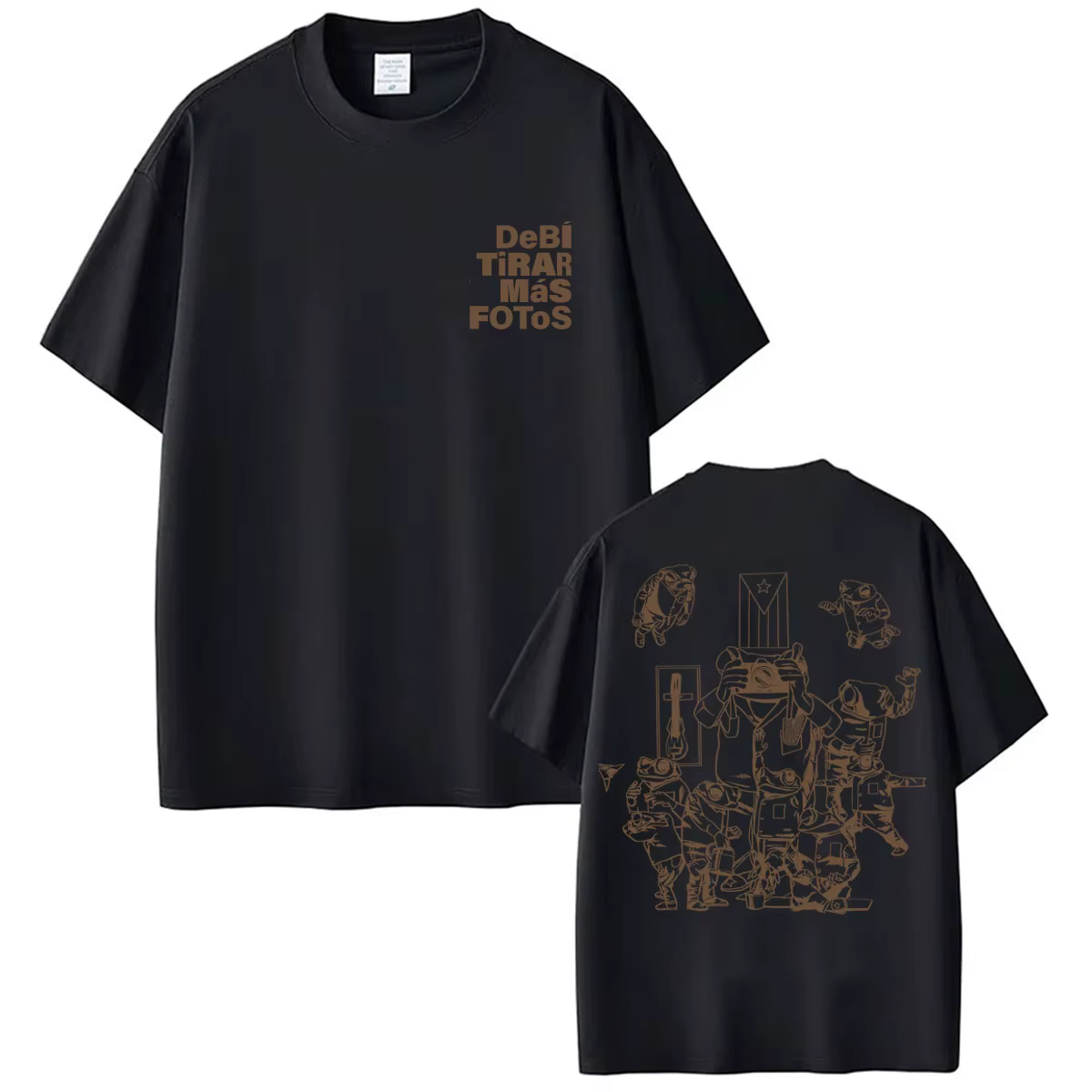 T-shirt du célèbre rappeur Bad Bunny, Debi Tirar Mas Fotos DTMF World Tour, T-shirts tendance pour h