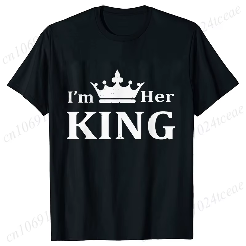 T-shirt Je suis son roi pour couples, je suis sa reine, tenue pour hommes et femmes, t-shirts amoure