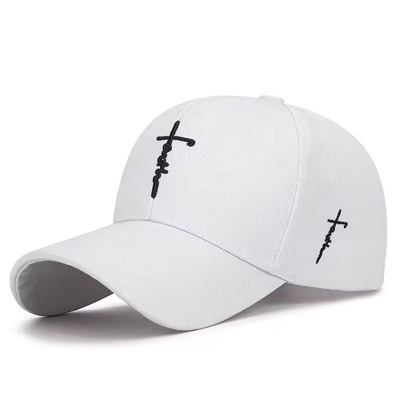 Casquette de baseball décontractée avec croix anglaise brodée pour hommes et femmes, casquette régla