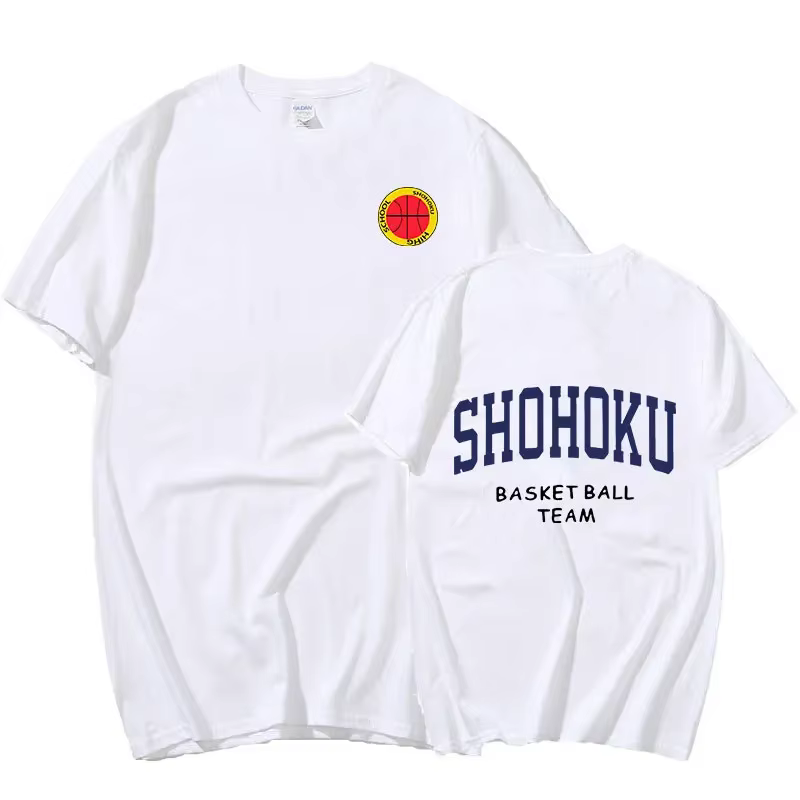 T-shirt de l'équipe de basket-ball Shohoku, Anime japonais, chemises imprimées Sakuragi Hanamichi po