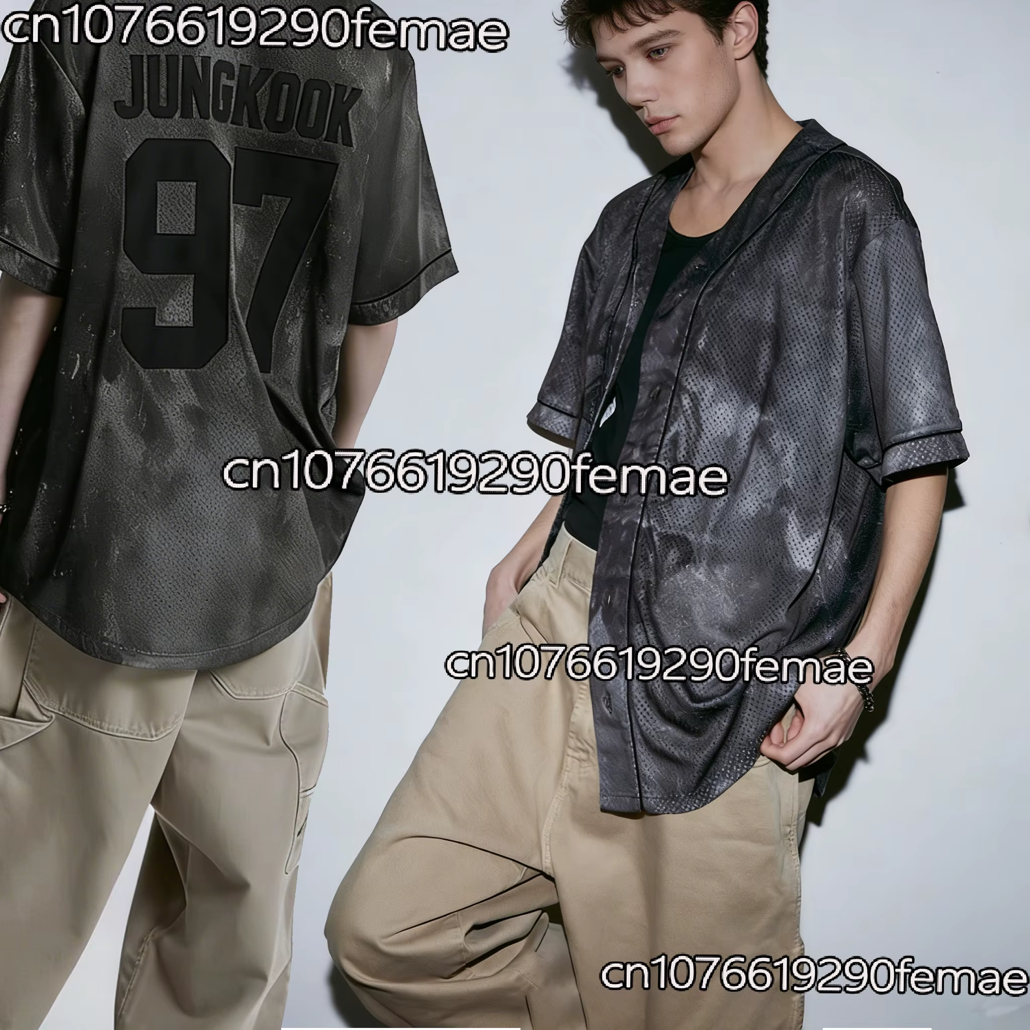 Nouveautés 2026 pour hommes et femmes KPOP # T-shirt de baseball 97, maillot de sport quotidien pour