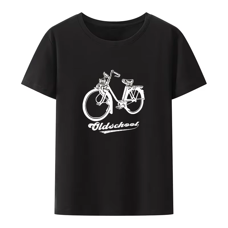 T-shirt unisexe à manches courtes Velo Solex Bike Print pour hommes et femmes, Streetwear décontract