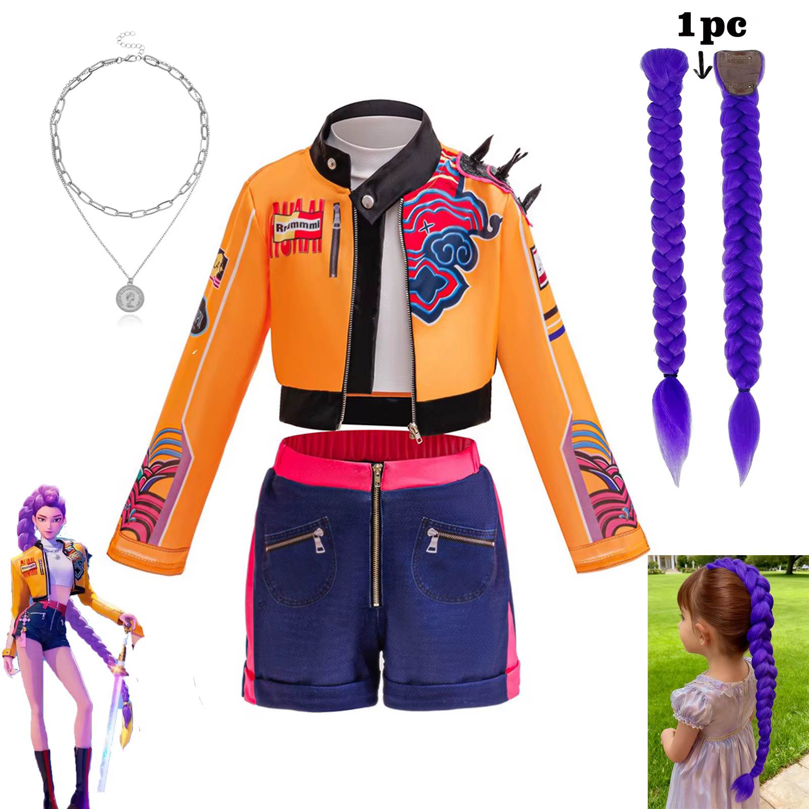 K-pop Hunters Cosplay Rumi Kpop chanteur Hunt'trix habiller filles Costumes k Pop enfants fête