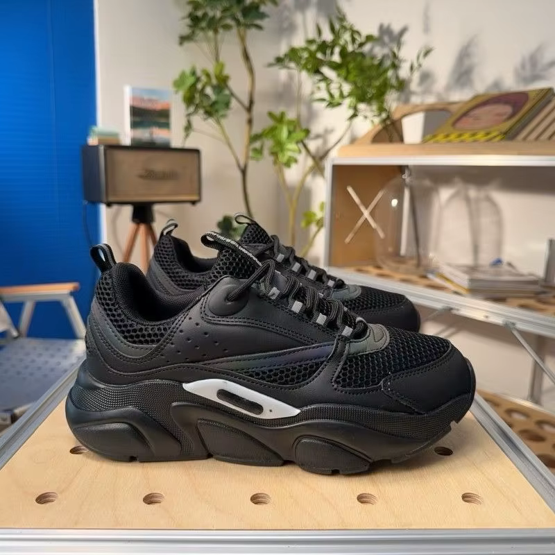 Sneakers B22 populaires pour hommes et femmes, avec semelles épaisses, avec des sangles en maille él