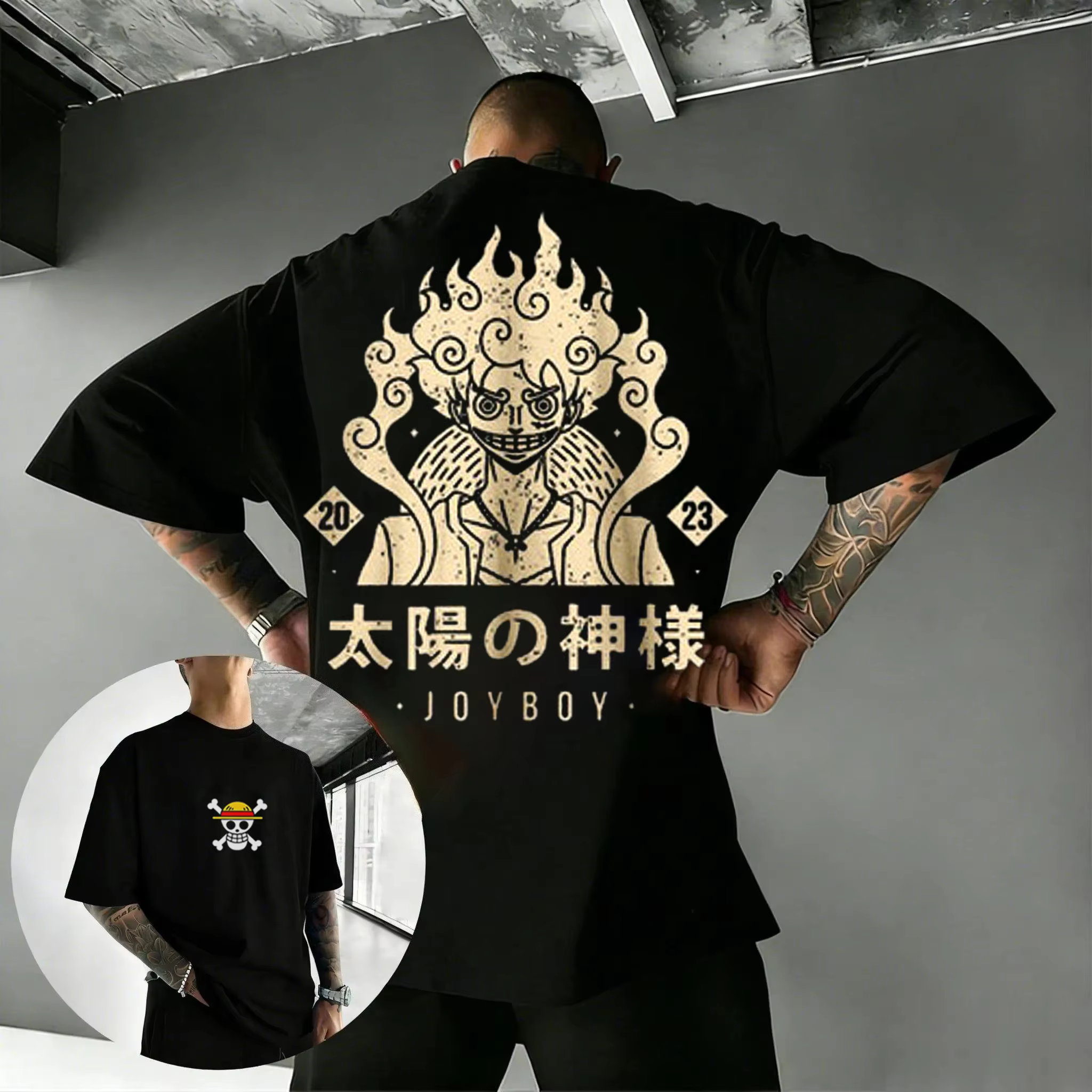 T-shirt graphique à manches courtes One Piece, nouvelle collection 2026, motif Luffy, décontracté, é