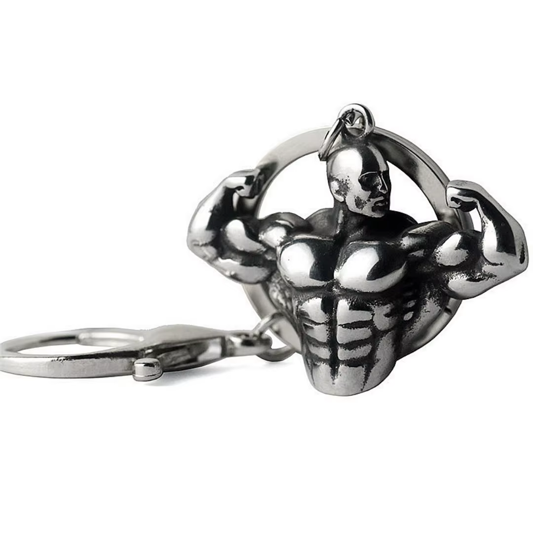 Porte-clés haltère en alliage, mousqueton de musculation, cadeau de gymnastique unisexe Durable pour
