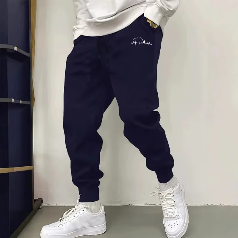 Pantalon de survêtement pour homme, imprimé, décontracté, long, pour activités de plein air, course 