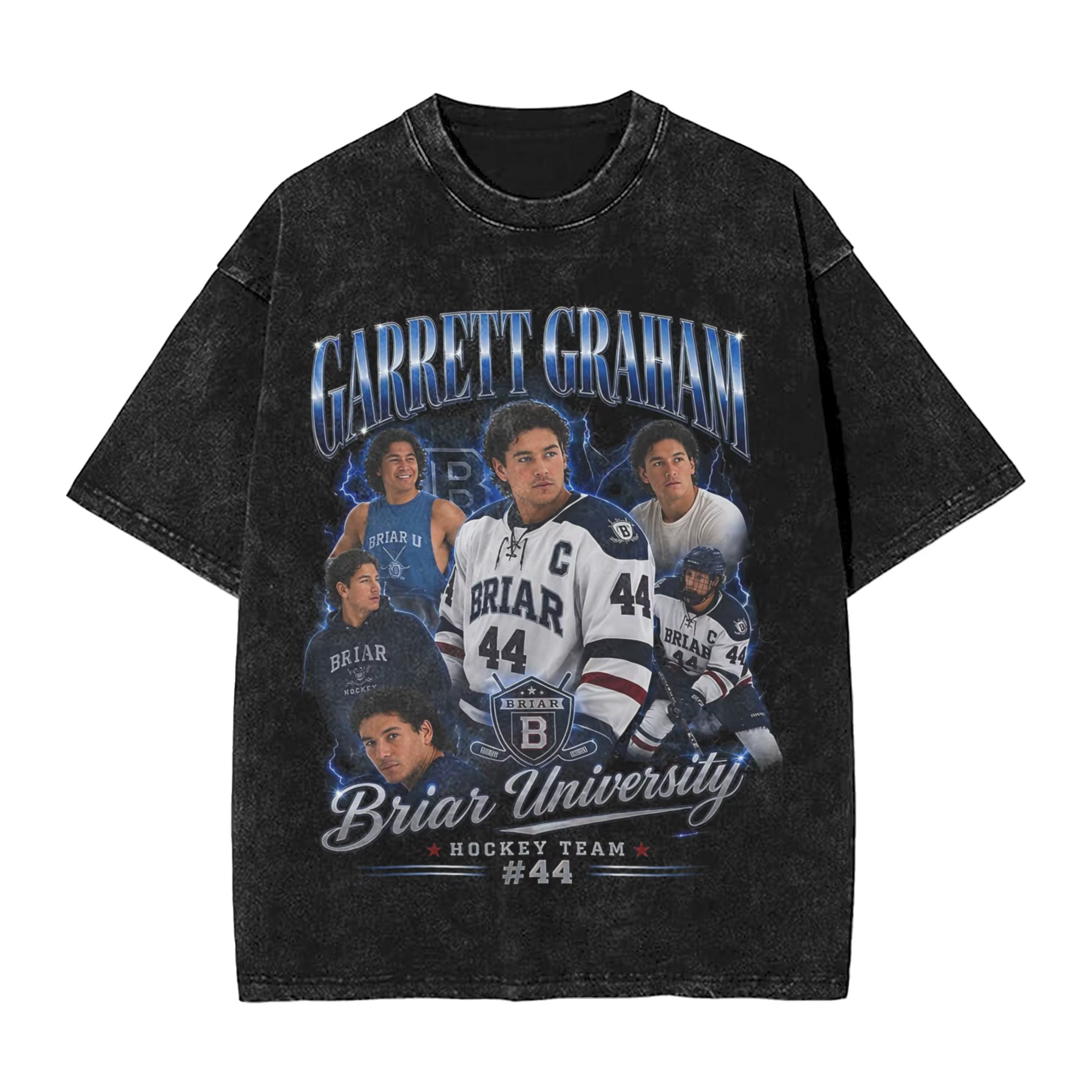 T-shirts Garrett Graham 44 Off Campus Hip Hop délavés 100% coton Harajuku pour hommes et femmes, str