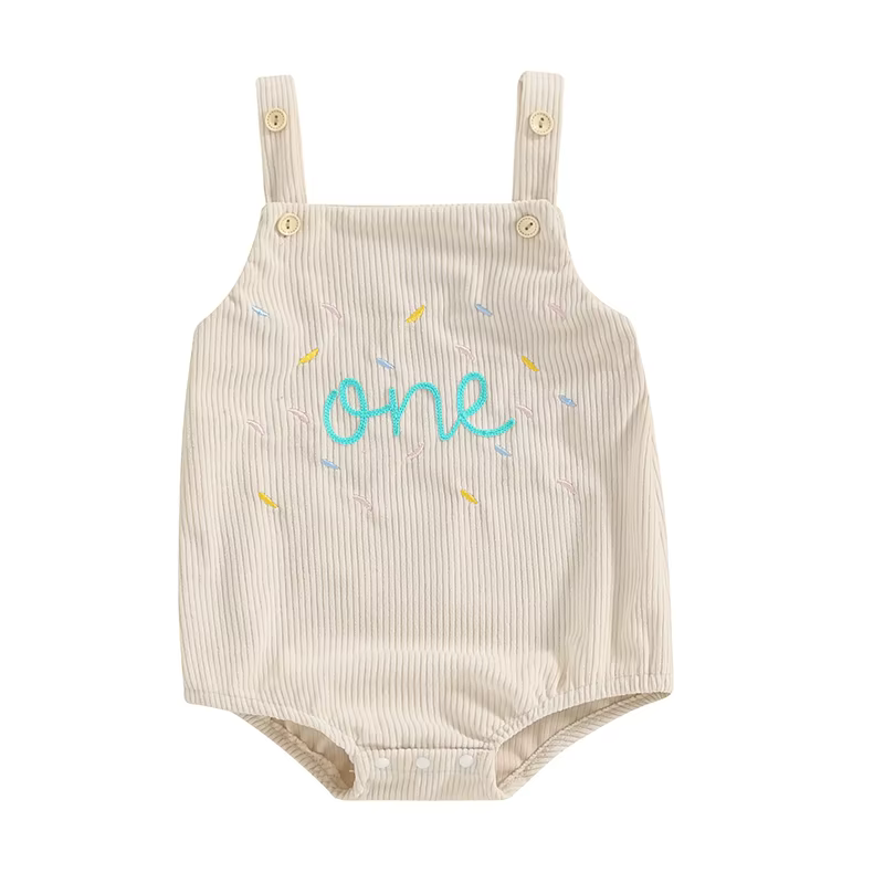 Tenue de 1er anniversaire pour bébé garçon, barboteuse à une bretelle, costume de batterie, salopett