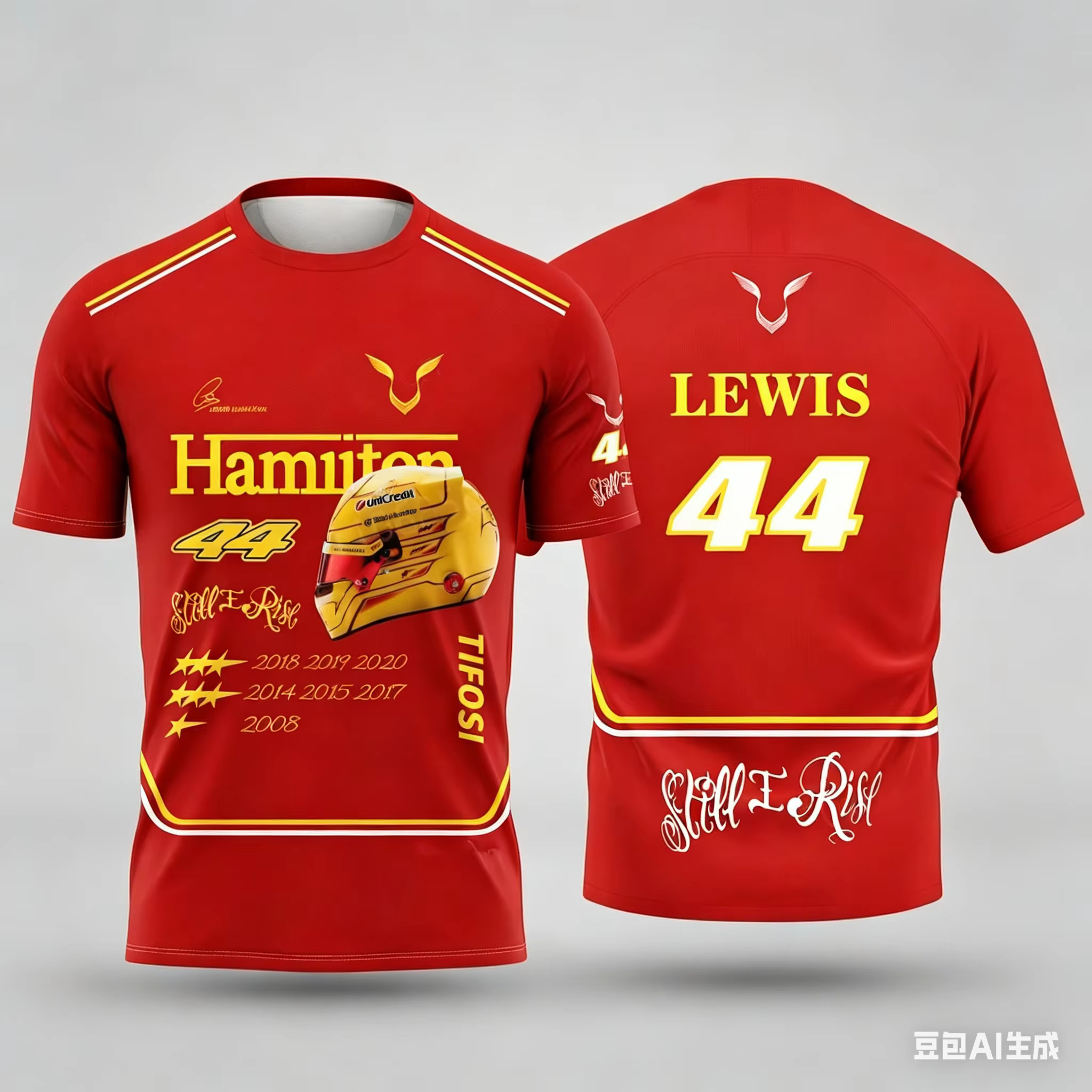 Lewis # T-shirt de course Hamilton 44, imprimé 3D, motif sport automobile, unisexe, décontracté, à m