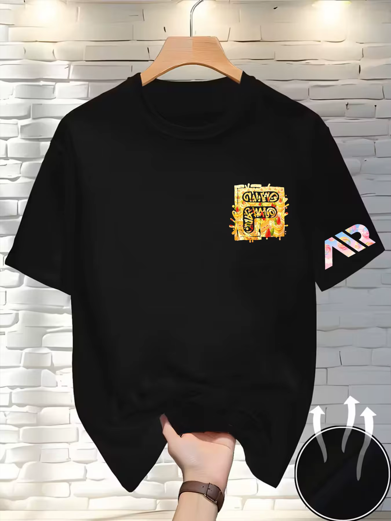 T-shirt décontracté à col ras du cou pour hommes/femmes, imprimé renard et léopard, tendance Y2K, ha