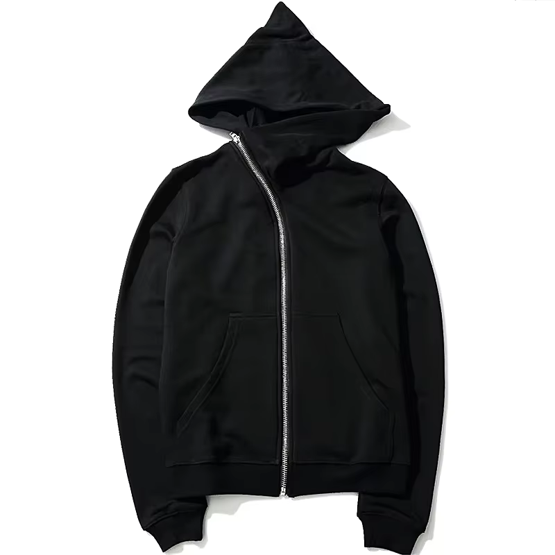 Sweat à capuche tricoté pour hommes et femmes, noir, mode, fermeture éclair, Design American Rock, H