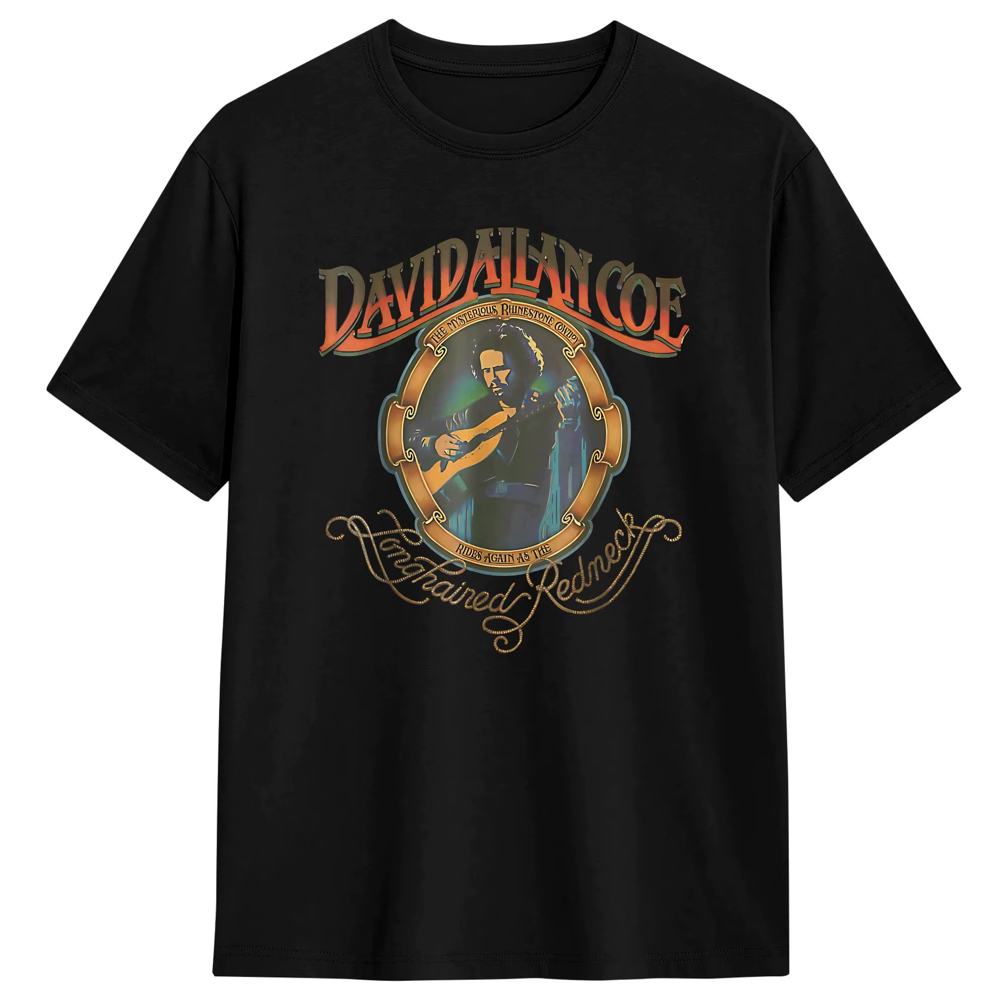 David Allan Coe T-shirt vintage rétro en coton pour hommes, t-shirt d'été streetwear, t-shirt hippie