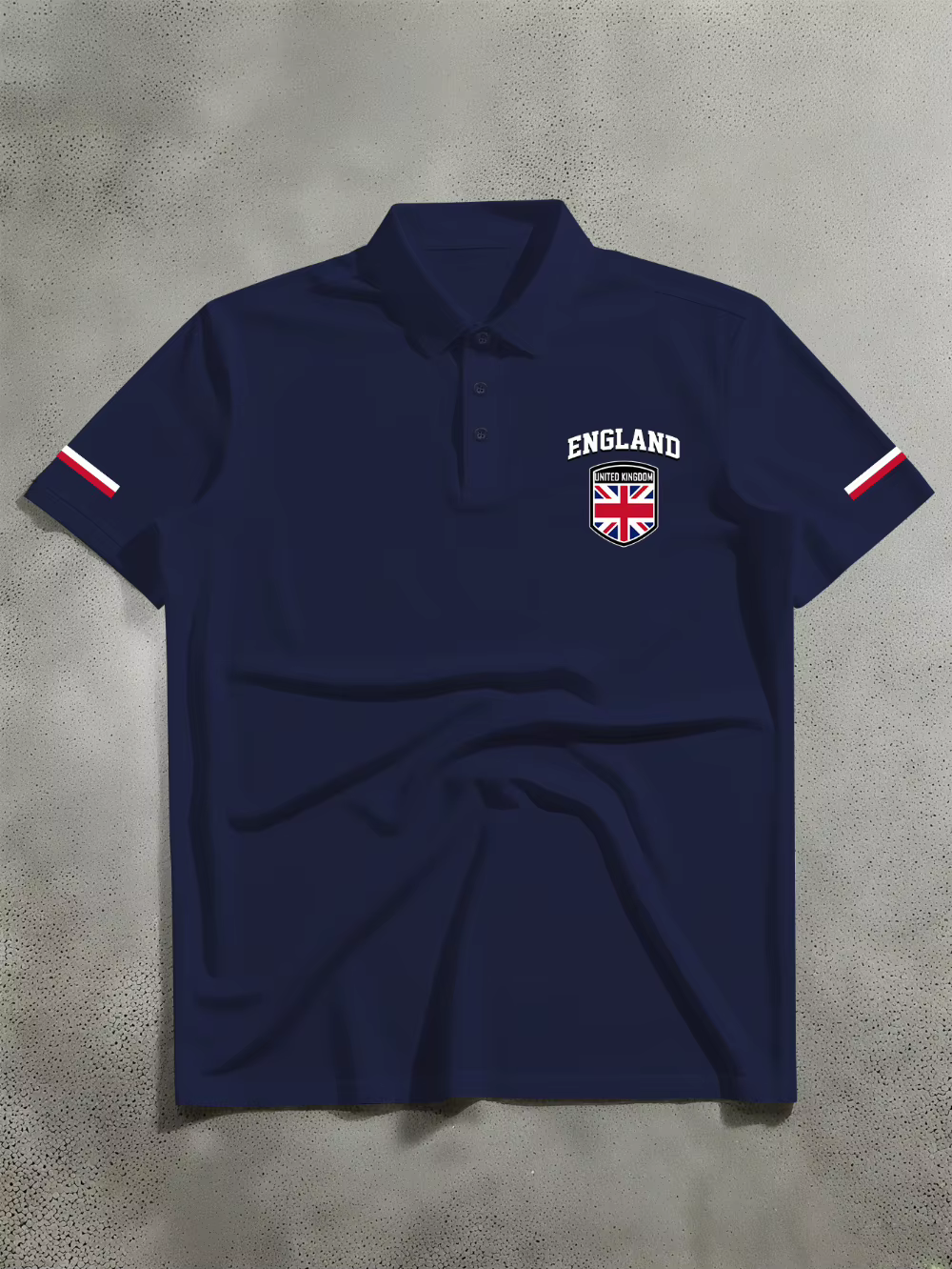 Polo à manches courtes imprimé à rayures rouges et blanches pour homme, thème Angleterre, pour un us