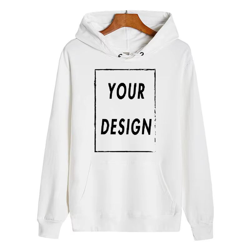 Sweat à capuche en pur coton à manches longues pour hommes et femmes, sweat-shirt de sport décontrac