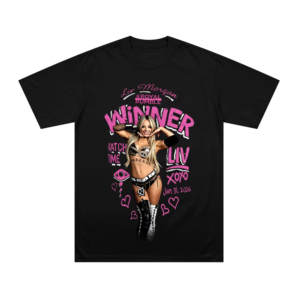 Liv Morgan est votre nouvelle championne du monde féminine, t-shirt en coton à col rond imprimé, vêt