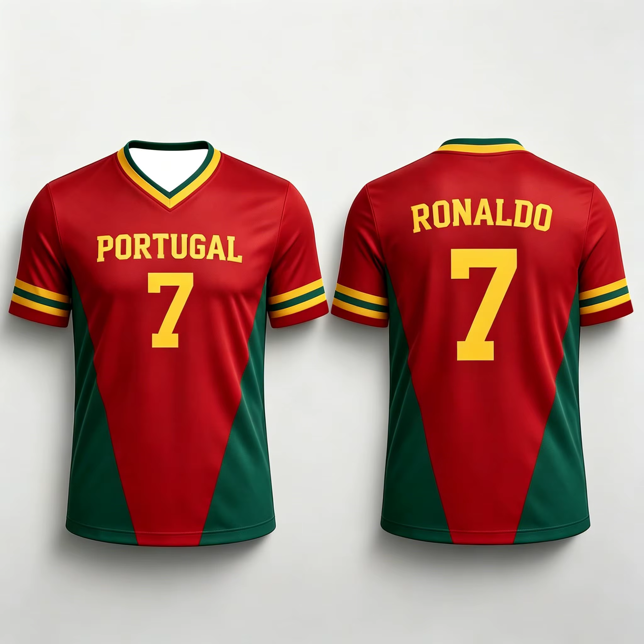 T-shirt de sport pour supporters de football du Portugal, pour hommes, femmes, garçons, enfants, par