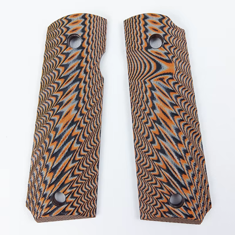 1 paire de patchs tactiques pleine taille G10, Texture radiale, 1911 poignées, bricolage, fabricatio