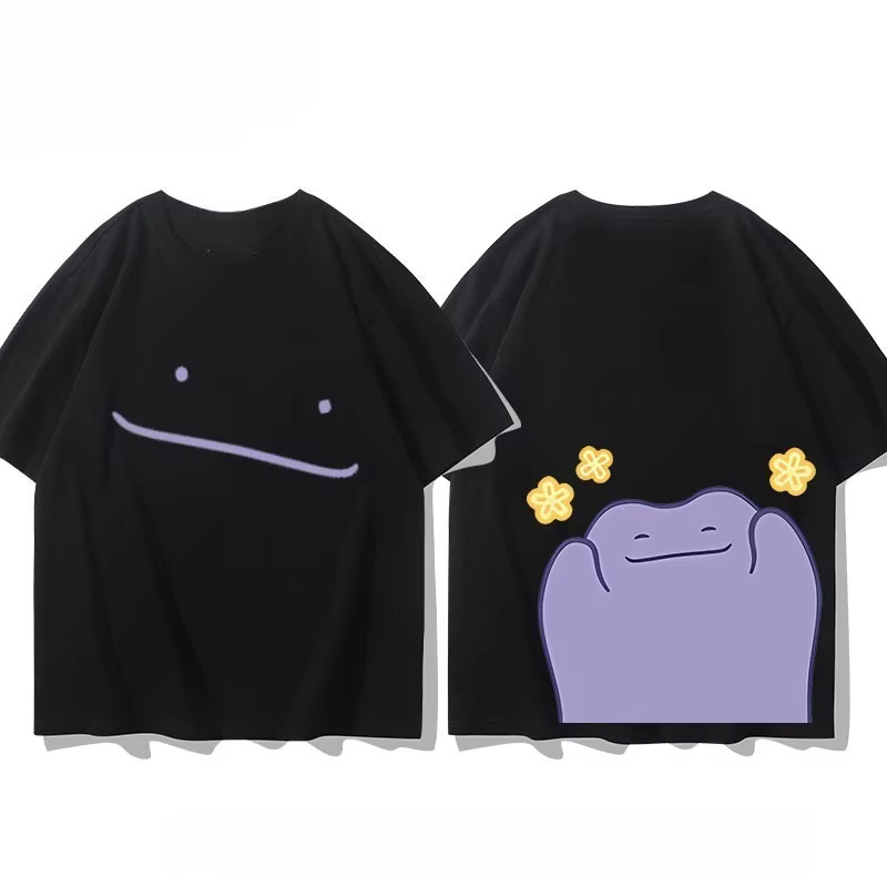 T-shirt imprimé Pokemon 30ème anniversaire Ditto, devant et dos, pour hommes et femmes, nouveau Styl