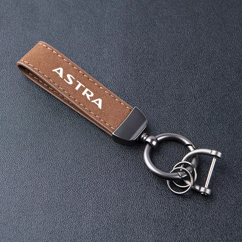 Porte-clés en cuir et daim pour Opel Astra, accessoires de voiture de haute qualité