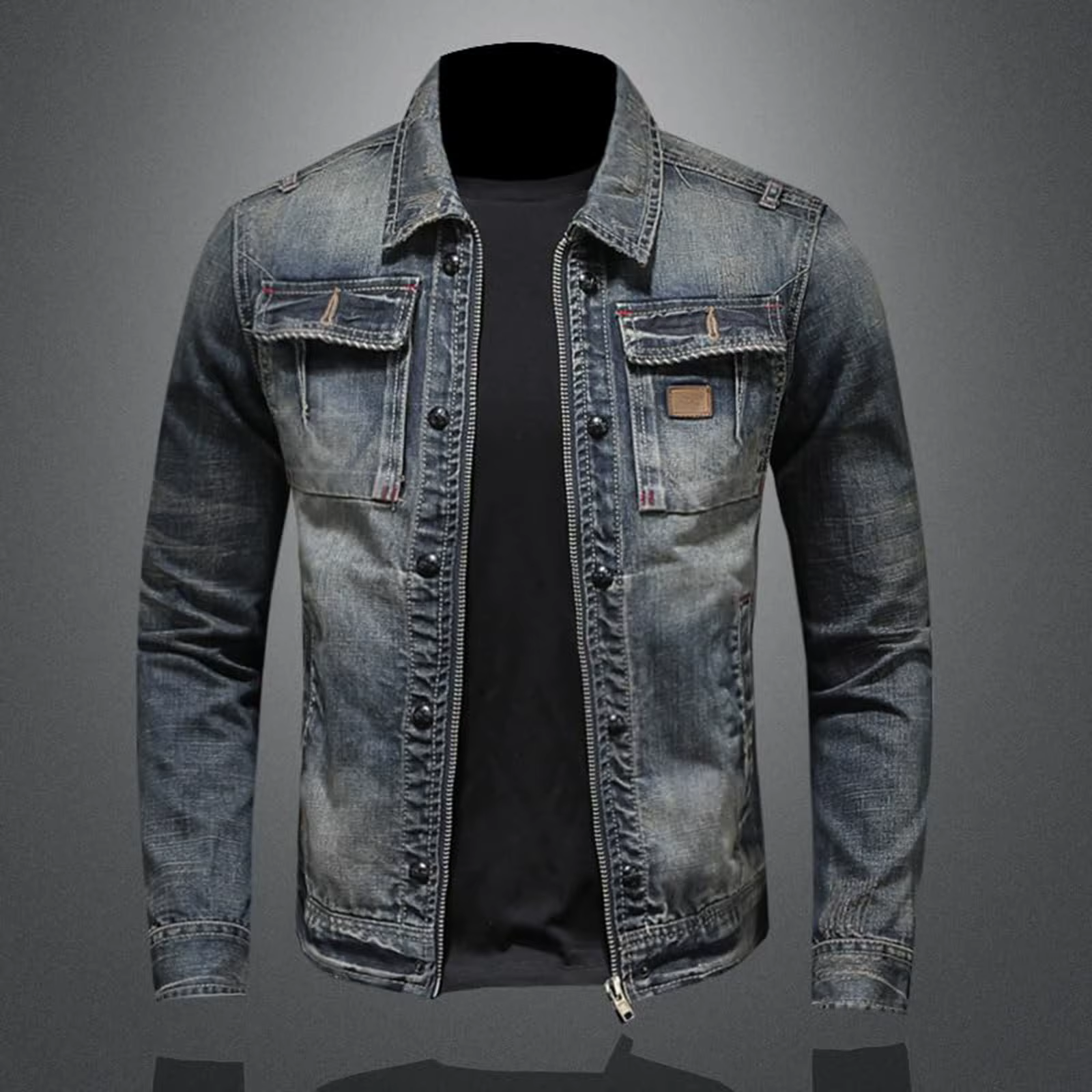 Doudoune rembourrée en coton pour hommes avec coupe-vent, veste en jean vintage, mode classique, hau