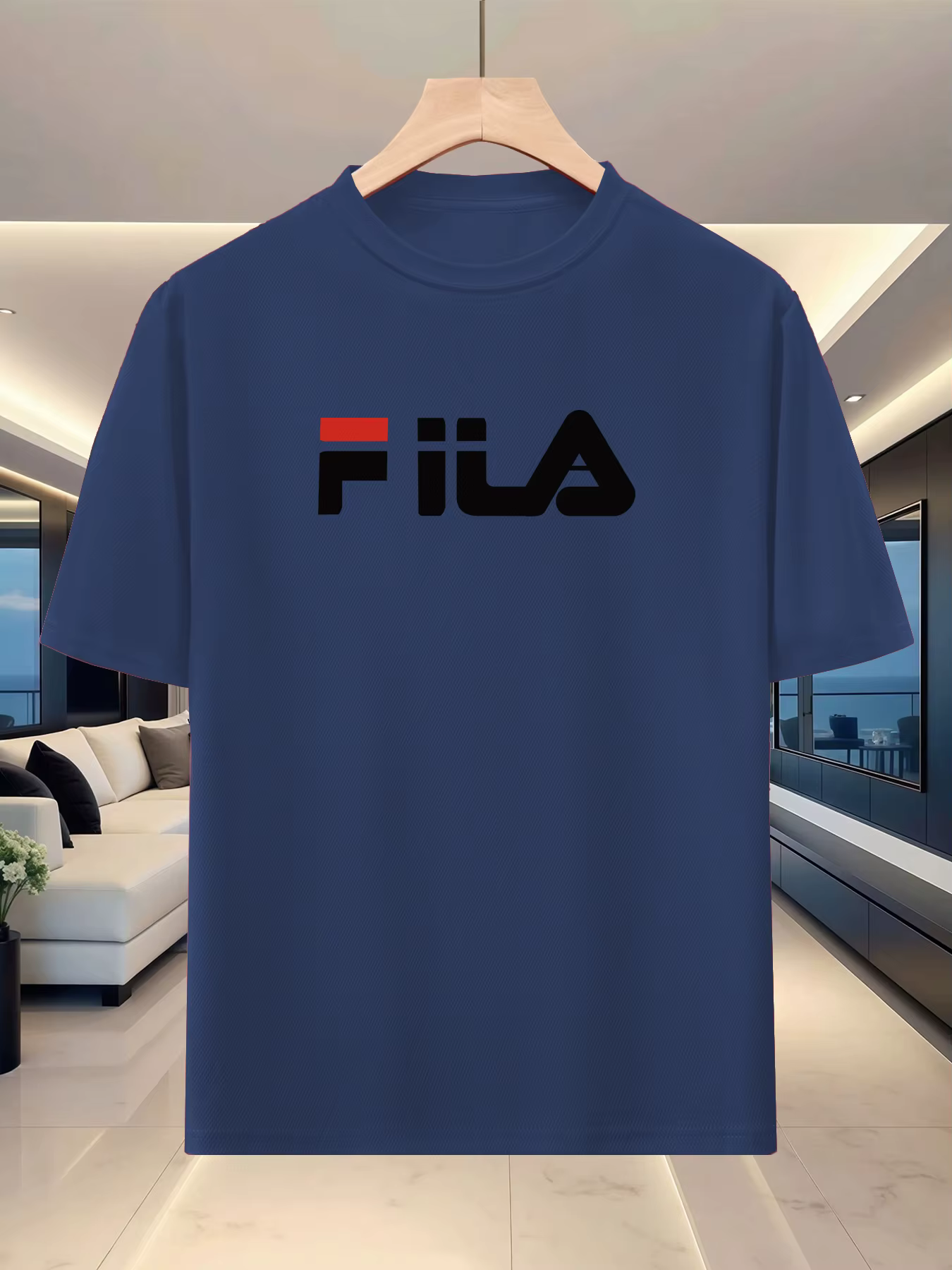 T-shirt d'été pour homme à col rond et manches courtes - Tissu léger et respirant - Sports de plein 