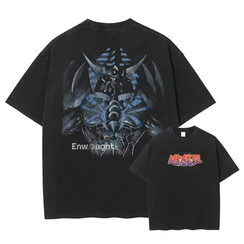 Yu Gi Oh T-shirt Anime Manga Vintage délavé hauts t-shirts magicien foncé fille Yuugi Kaiba Seto sur