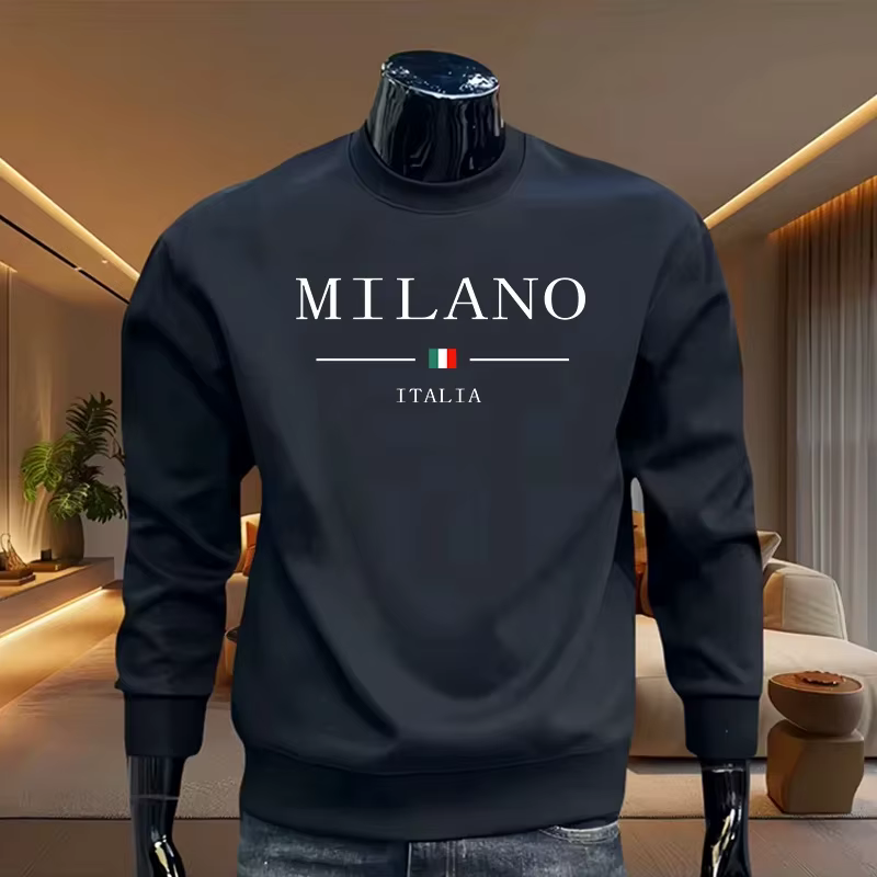 Sweat à capuche imprimé pour homme, style italien, haut de gamme, décontracté, à manches longues, co