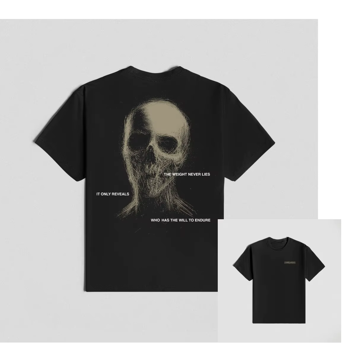 T-shirt de sport et de loisirs avec motif crâne, marque de luxe pour hommes et femmes