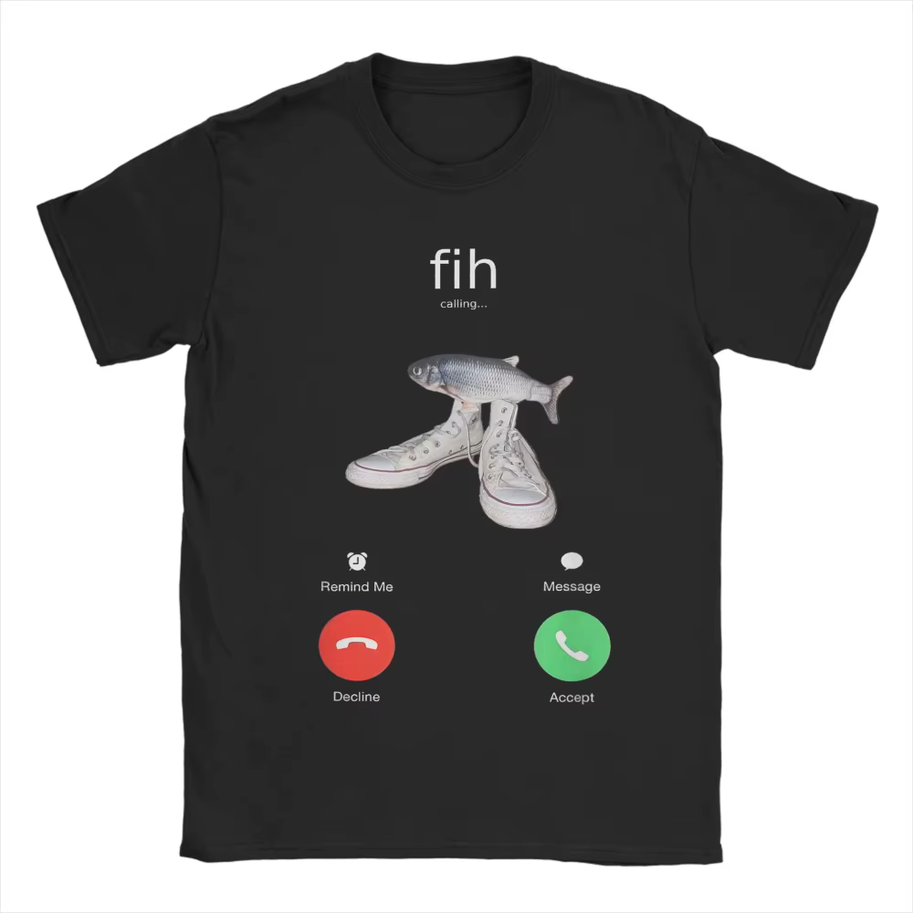 T-shirt Fih Meme Fish Calling avec l'inscription « Fih Is Calling » (orthographe erronée), pour homm
