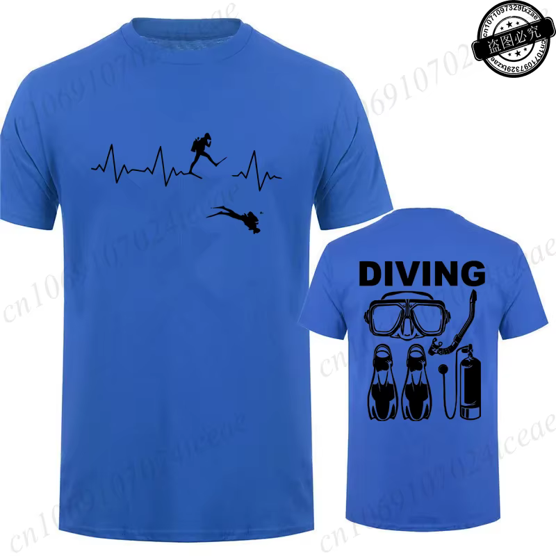 T-shirt pour hommes et femmes, design sur le thème de la plongée sous-marine, t-shirts graphiques am