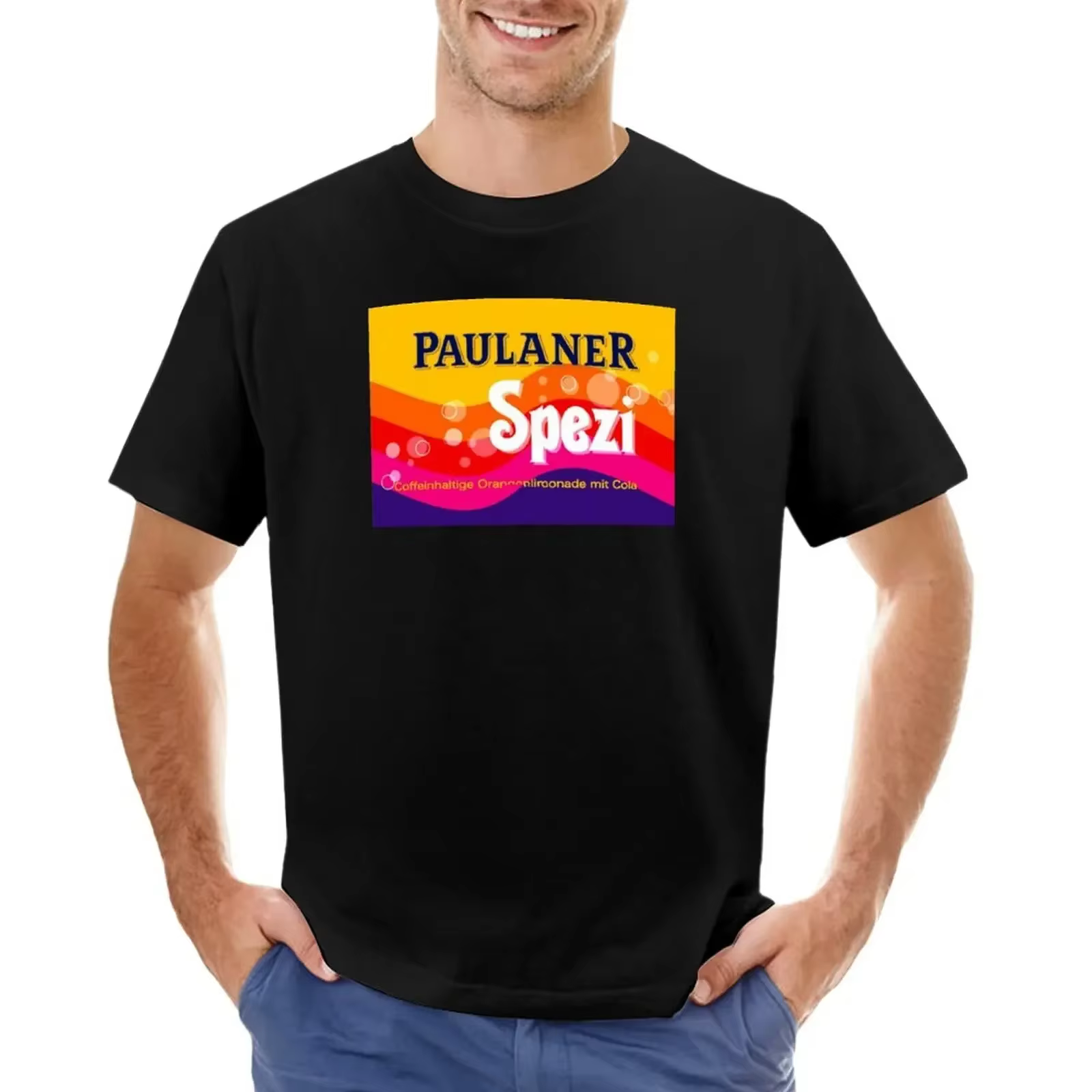 Paulaner Spezi T-Shirt vintage coutumes kawaii vêtements chemises d'entraînement pour hommes T-Shirt