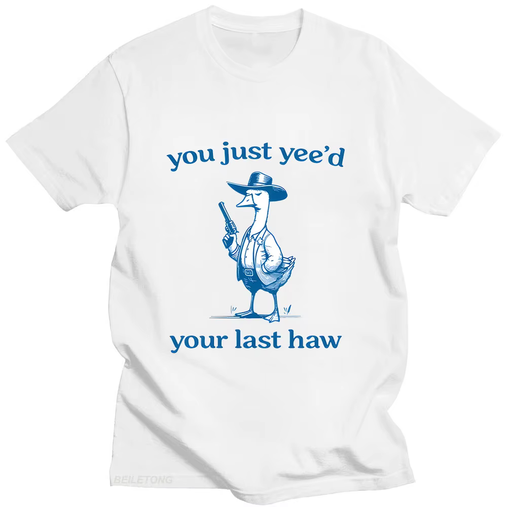 Silly Goose-T-shirt imprimé dessin animé, T-shirt Harajuku Kawaii, T-shirt à manches courtes, T-shir