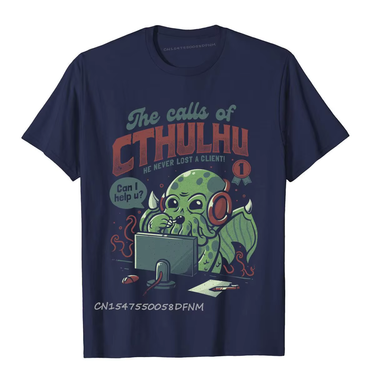 Les appels de Cthulhu haut T-shirts gothique ajusté couverture en coton chemises rue pour adulte lux