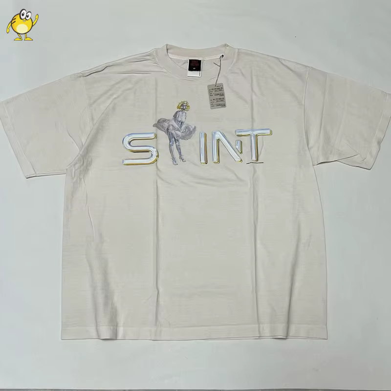 Nouveau T-shirt Saint pour Homme et Femme, Qualité Supérieure, Imprimé Rétro, Effet Délavé et Usé, P