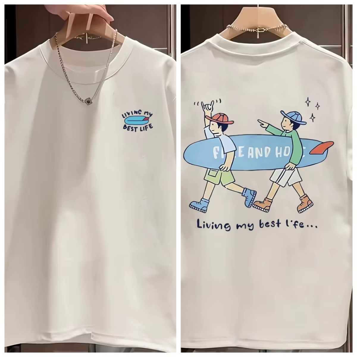 T-shirts unisexes d'été, avec des designs streetwear tendance en pur coton pour un look décontracté,