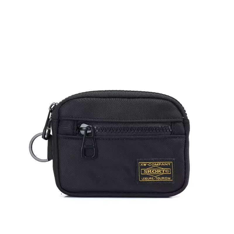 Porte-monnaie tendance en tissu Oxford pour hommes et femmes, porte-cartes style workwear, mini port